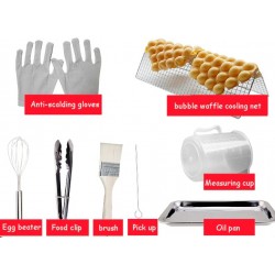Electric bubble waffle maker - non-stick pan - 110V / 220V