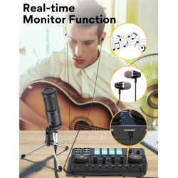 LITE AM200-S1 - all-in-one microphone - mixer kit - audio interface - with condenser microphone / earphones