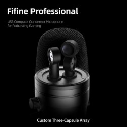 FIFINE - recording microphone - podcast - USB - for PC / PS4 / Mac