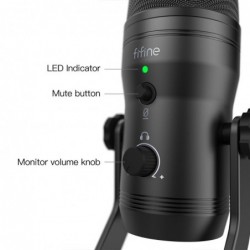 FIFINE - recording microphone - podcast - USB - for PC / PS4 / Mac