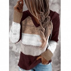 Multicolor hooded sweater - stitching pattern