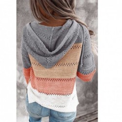 Multicolor hooded sweater - stitching pattern