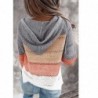 Multicolor hooded sweater - stitching pattern