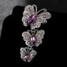 Vintage brooch with triple crystal butterfliesBrooches