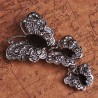 Vintage brooch with triple crystal butterflies
