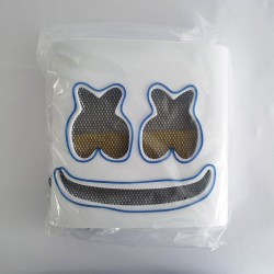 Marshmallow DJ helmet - luminous face mask - with LEDParty