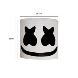 Marshmallow DJ helmet - luminous full face mask - with LED