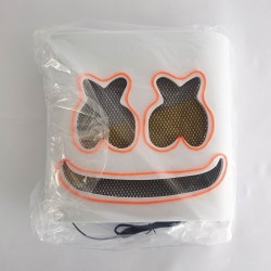 Marshmallow DJ helmet - luminous full face mask - with LED