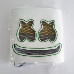 Marshmallow DJ helmet - luminous face mask - with LEDParty