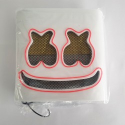 Marshmallow DJ helmet - luminous full face mask - with LED