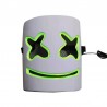Marshmallow DJ helmet - luminous full face mask - with LED