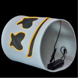 Marshmallow DJ helmet - luminous full face mask - with LED