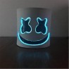 Marshmallow DJ helmet - luminous face mask - with LEDParty