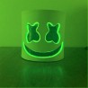 Marshmallow DJ helmet - luminous full face mask - with LED