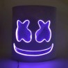 Marshmallow DJ helmet - luminous full face mask - with LED