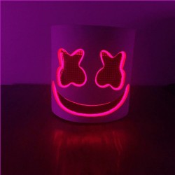 Marshmallow DJ helmet - luminous full face mask - with LED