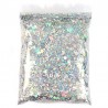 Nail art glitter - mixed hexagon shape / sequins / flakes / slices - 50g
