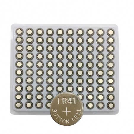 Bateria LR41 AG3 / 192 / SR41 / 392 células - 100 peças
