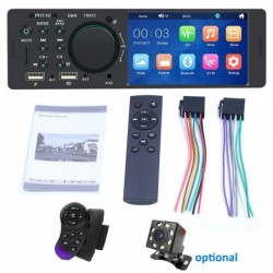 Bluetooth car radio - 4.1" - 1 DIN - TF - USB - ISO - MP5 player - touch screen - fast chargerDin 1