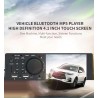 Bluetooth car radio - 4.1" - 1 DIN - TF - USB - ISO - MP5 player - touch screen - fast chargerDin 1
