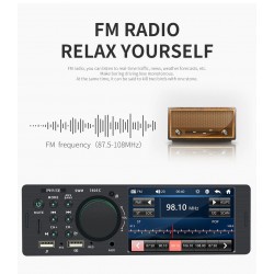 Bluetooth car radio - 4.1" - 1 DIN - TF - USB - ISO - MP5 player - touch screen - fast chargerDin 1