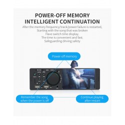 Bluetooth car radio - 4.1" - 1 DIN - TF - USB - ISO - MP5 player - touch screen - fast chargerDin 1