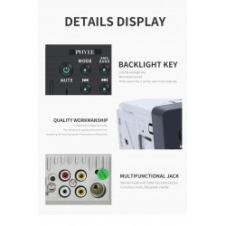 Bluetooth car radio - 4.1" - 1 DIN - TF - USB - ISO - MP5 player - touch screen - fast chargerDin 1