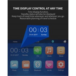 Bluetooth car radio - 4.1" - 1 DIN - TF - USB - ISO - MP5 player - touch screen - fast chargerDin 1