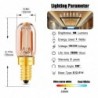 Vintage LED bulb - Edison tube - T22 - 2200K - E12 / E14 - 1W - dimmable - amber glass - 5 pieces