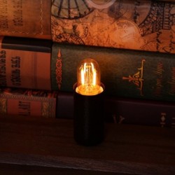 Vintage LED bulb - Edison tube - T22 - 2200K - E12 / E14 - 1W - dimmable - amber glass - 5 pieces
