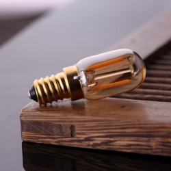 Vintage LED bulb - Edison tube - T22 - 2200K - E12 / E14 - 1W - dimmable - amber glass - 5 pieces