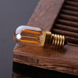 Vintage LED bulb - Edison tube - T22 - 2200K - E12 / E14 - 1W - dimmable - amber glass - 5 pieces
