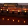 Vintage LED bulb - Edison tube - T22 - 2200K - E12 / E14 - 1W - dimmable - amber glass - 5 pieces