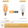 Vintage LED bulb - Edison tube - T22 - 2200K - E12 / E14 - 1W - dimmable - amber glass - 5 pieces