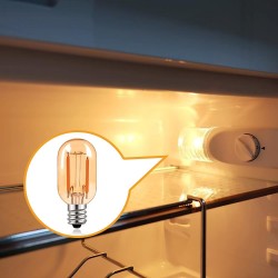 Vintage LED bulb - Edison tube - T22 - 2200K - E12 / E14 - 1W - dimmable - amber glass - 5 pieces