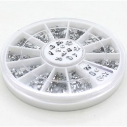 Transparent crystal nail art stickers - with case