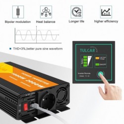 Pure sine wave converter - DC 12V to AC 220V 230V - car power supply - inverter - 1000W