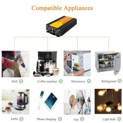 Pure sine wave converter - DC 12V to AC 220V 230V - car power supply - inverter - 1000W