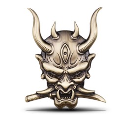 3D warrior - car / motorcycle sticker - metal emblem