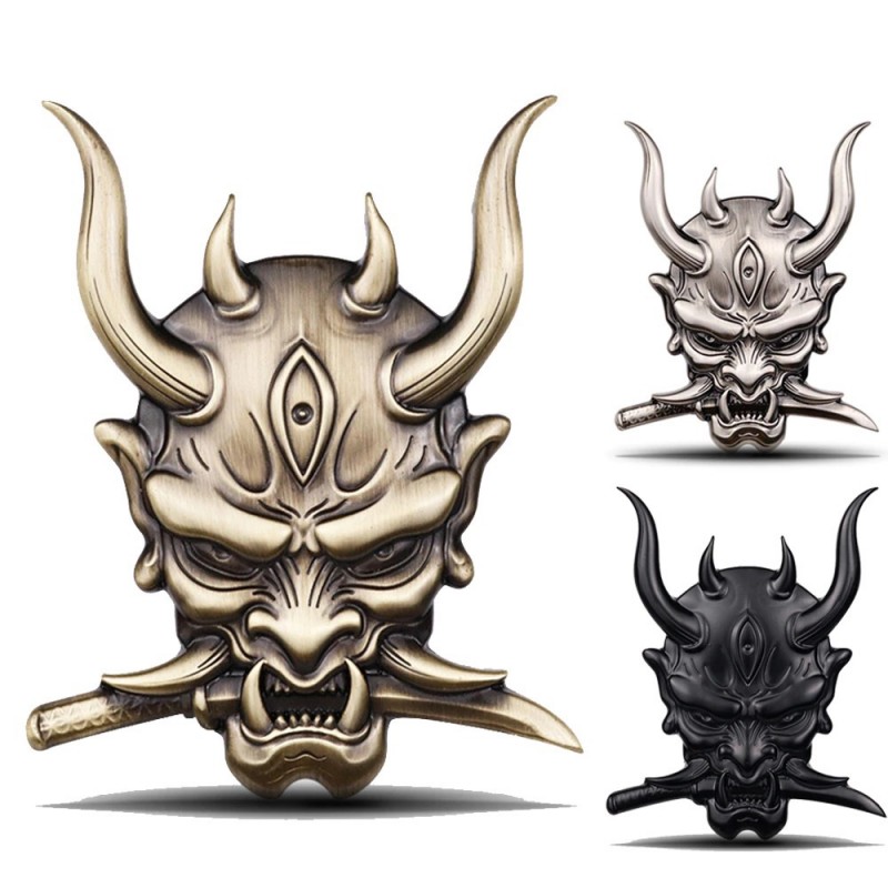 3D warrior - car / motorcycle sticker - metal emblem
