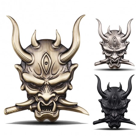 3D warrior - car / motorcycle sticker - metal emblem
