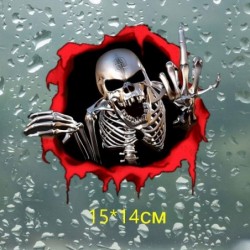 Skull finger design - vinyl car sticker