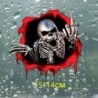 Skull finger design - vinyl car sticker