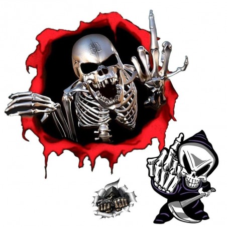 Skull finger design - vinyl car sticker