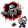 Skull finger design - vinyl car sticker