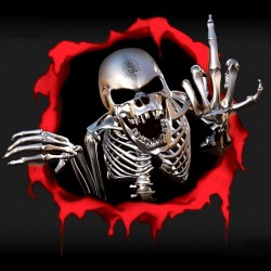 Skull finger design - vinyl car sticker