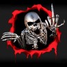 Skull finger design - vinyl car sticker