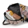 Trendy mini backpack - abstract line face printed