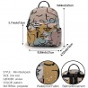 Trendy mini backpack - abstract line face printed