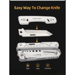 ROXON S802 Phantom - multi tool - pliers / scissors with replaceable knife / wire cutters
